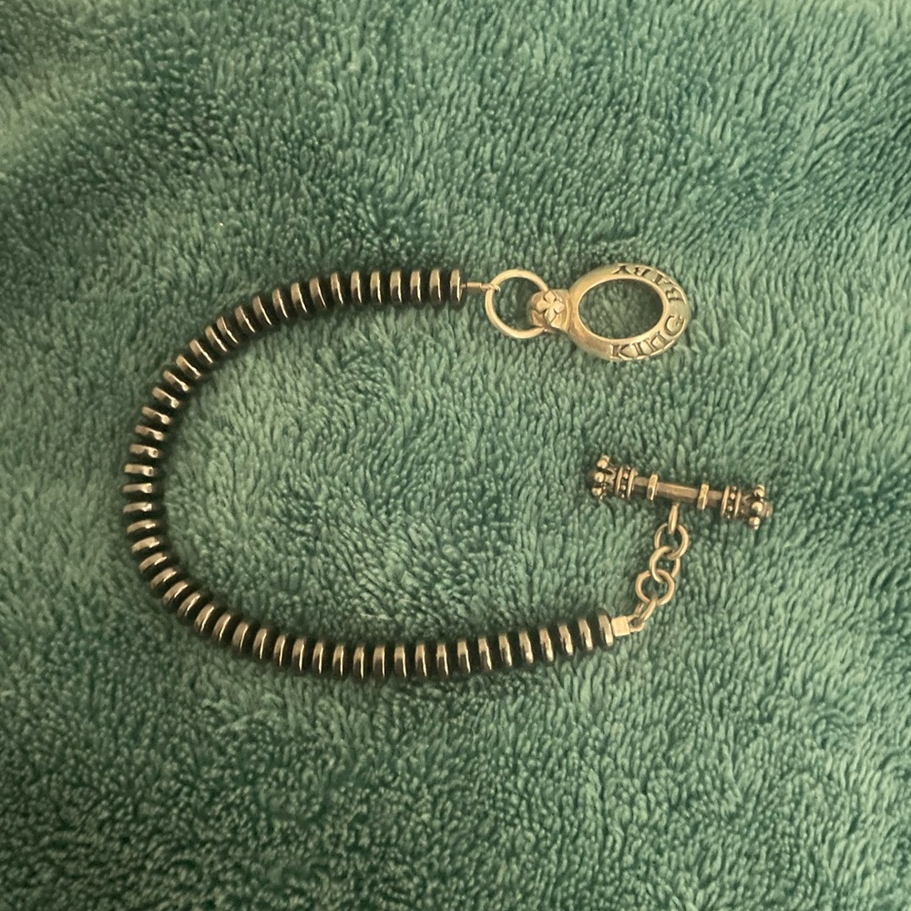 King baby hematite toggle bracelet